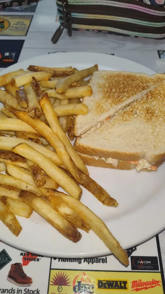 Chicken Salad Sandwich and Fries