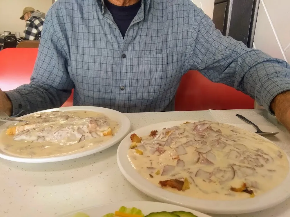 Creamed Chipped Beef with Home Fries Smothered with Creamed Chipped Beef